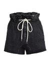 BASSIKE Paperbag Waist Denim Shorts