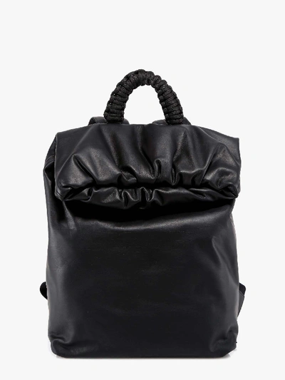 Bottega Veneta Woven Handle Backpack In Black