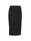 BALENCIAGA BUTTONED SIDE SLIT PENCIL SKIRT,400013124385