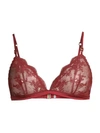 Stella Mccartney Anna Blooming Lace Soft Triangle Bra In Garnet