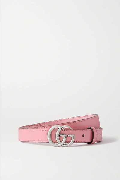 Gucci + Net Sustain Leather Belt In Baby Pink