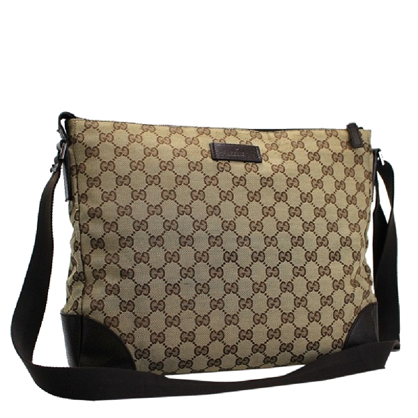 gucci gg canvas messenger bag