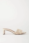 SOULIERS MARTINEZ OLGA WOVEN LEATHER MULES