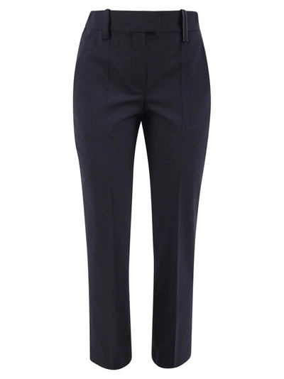 Brunello Cucinelli Tailored Cropped Pants In Grey