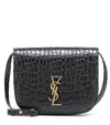 SAINT LAURENT Kaia M号鳄鱼纹皮革单肩包,P00504113