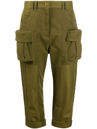 BALMAIN CARGO BOYFRIEND-FIT TROUSERS 