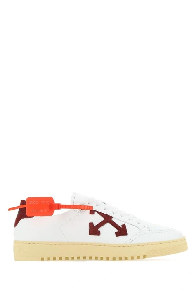 Off-white Arrows 2.0 Leather Sneakers In White Brown