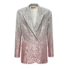 Aggi By Halewski Gioia Silver Peony Sequin Blazer
