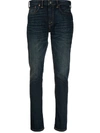 RALPH LAUREN STONEWASHED MID-RISE SKINNY JEANS