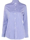 Polo Ralph Lauren Pinstriped Long-sleeve Shirt In White