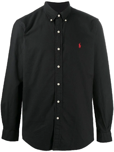 Polo Ralph Lauren 纯色长袖衬衫 In Black