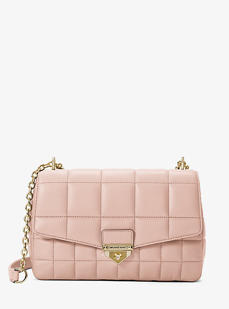 Michael Kors Soho Extra-large Quilted Leather Shoulder Bag In Pink | ModeSens