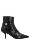 DOLCE & GABBANA DOLCE & GABBANA POINT-TOE LEATHER ANKLE BOOTS,CT0700A8M24 80999