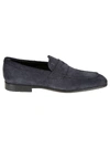 Tod's Classic 38k Loafers In Blue