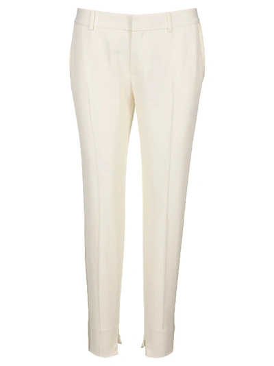 Saint Laurent Tuxedo Pants In White