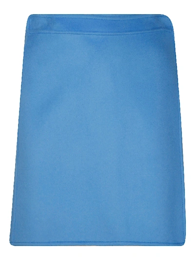 Ermanno Scervino Wool Wrap Skirt In Light Blue