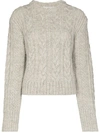 CECILIE BAHNSEN CABLE KNITTED OPEN BACK JUMPER