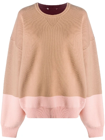 Roksanda Oversized Contrast-panel Jumper In Neutrals