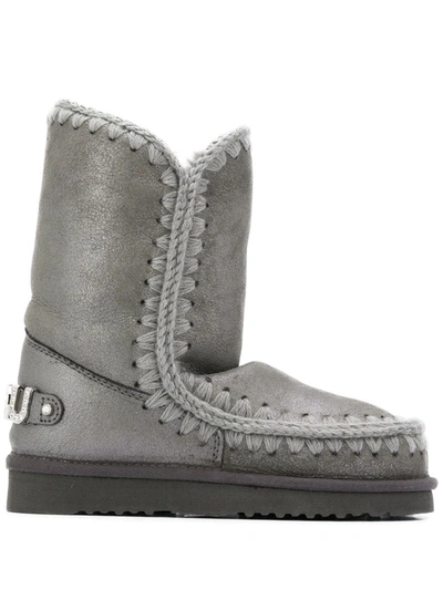 Mou Eskimo 24 Boots Rhinestones In Gray