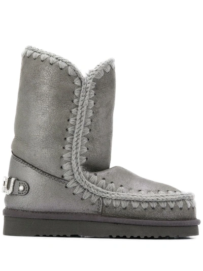 Mou Eskimo 24 Boots Rhinestones In Grey