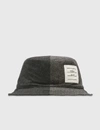 THOM BROWNE WOOL FLANEL BUCKET HAT