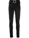 PHILIPP PLEIN DECORATIVE-BELT PANELLED LEGGINGS