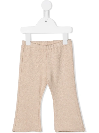 Zhoe & Tobiah Babies' High-waist Straight Leg Trousers In Neutrals