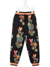 Dolce & Gabbana Medal Print Trousers In Blue