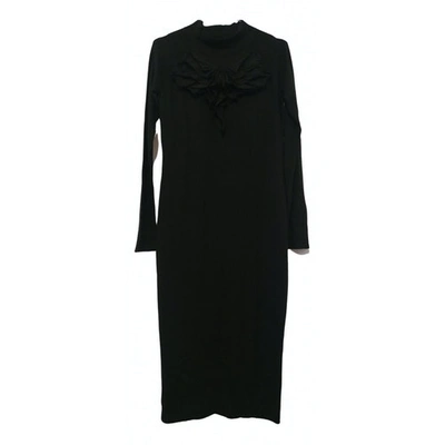 Pre-owned Emporio Armani Wool Mid-length Dress In Black