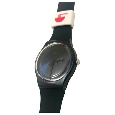 Pre-owned Swatch Watch In Black