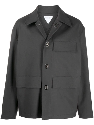 Bottega Veneta Utility Shirt Jacket In Grey