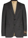 GUCCI LABEL CUFF WOOL BLAZER