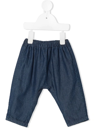 Knot Babies' Straight-leg Denim Trousers In Blue