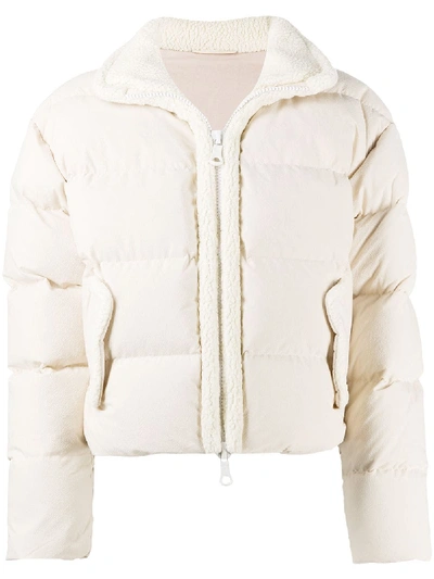 Ienki Ienki Faux Shearling-trimmed Quilted Jacket In White