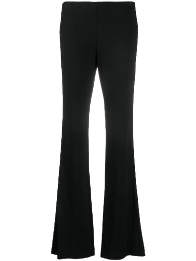 Area Rhinestone Embellished Flared Trousers In Black