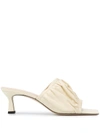 Wandler Ava Kitten Leather Mules In Neutrals
