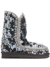 MOU ESKIMO SEQUIN CHECK BOOTS