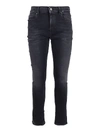 7 For All Mankind Ronnie Tapered Lux Performance Skinny Jeans In Black