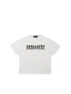 DSQUARED2 SEQUIN LOGO T-SHIRT IN WHITE