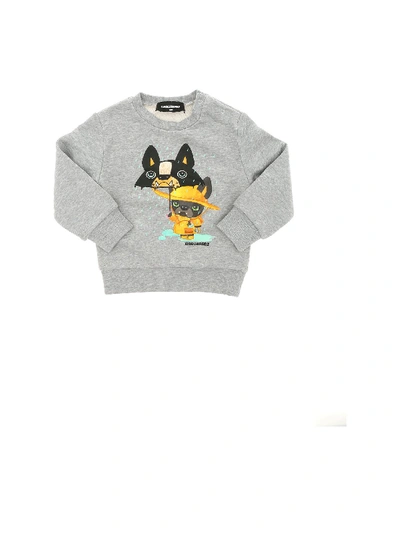 Dsquared2 Babies' Multicolor Print Sweatshirt In Grey