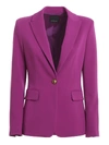 PINKO PINKO SIGNUM 9 VISCOSE BLEND BLAZER IN PURPLE