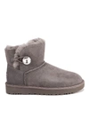Ugg Grey Mini Bailey Suede Ankle Boots In Grey