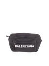 BALENCIAGA WHEEL BELT BAG IN BLACK