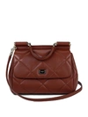 DOLCE & GABBANA SICILY MEDIUM BAG IN BROWN