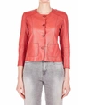 BULLY BULLY WOMEN'S RED OUTERWEAR JACKET,BE206503LIGHT01HIBISCUS 48