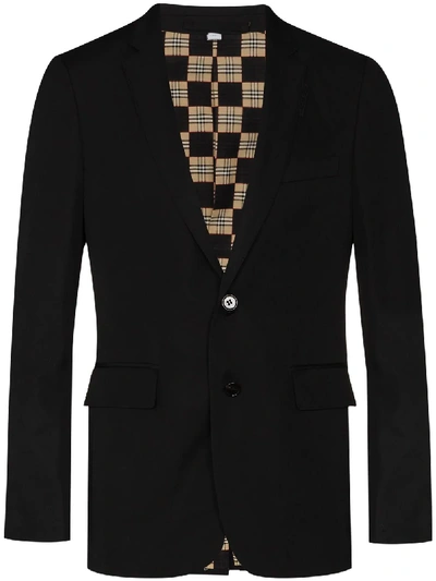 Burberry Tailored Slim Blazer In Black