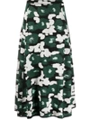 CHRISTIAN WIJNANTS ABSTRACT PATTERN PIQUE-KNIT SKIRT