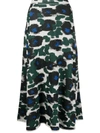 CHRISTIAN WIJNANTS ABSTRACT PATTERN PIQUE-KNIT SKIRT