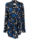 CHRISTIAN WIJNANTS ABSTRACT PRINT WRAP TOP