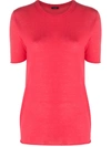 JOSEPH SHORT-SLEEVED LONG KNITTED TOP